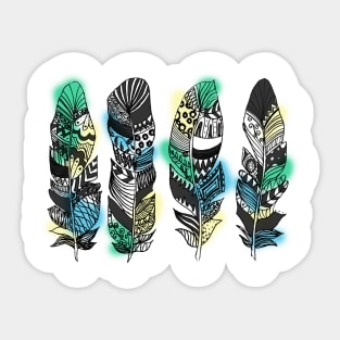 Never too many Feathers Sticker